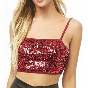 Sequin Crop Top
